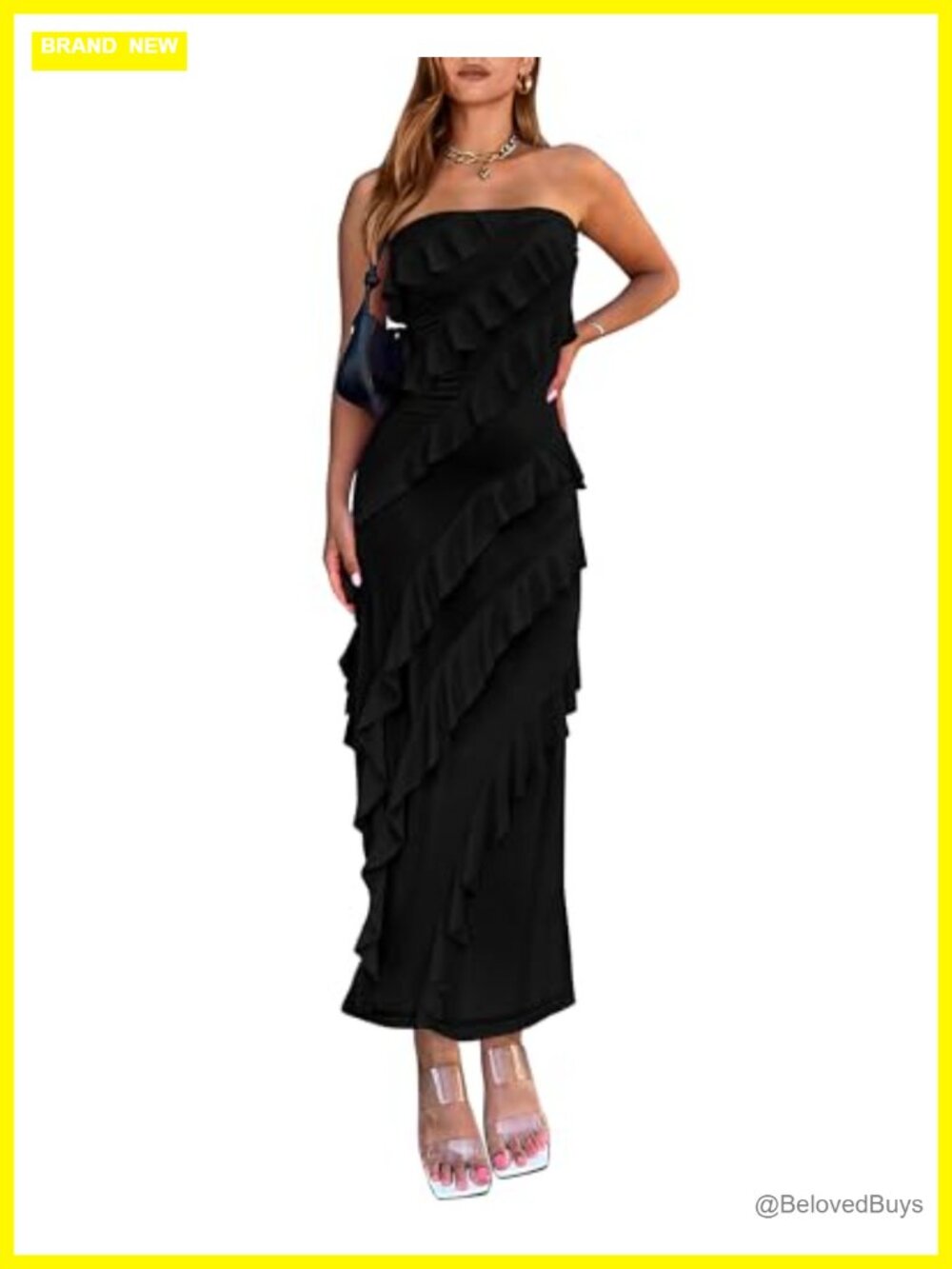 Bodycon Maxi Dress Off Shoulder Strapless Mesh Formal Wedding Guest